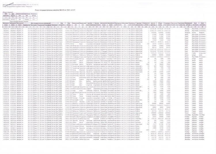 План государственных закупок 2021 г.